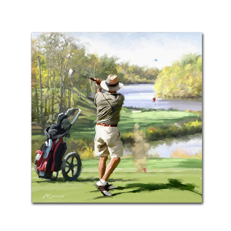 Armand 'Golfer' Print on Canvas, 24" H x 24" W x 2" D