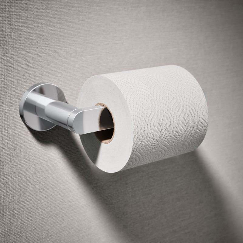 Wall Mount Toilet Paper Holder, Polished Chrome