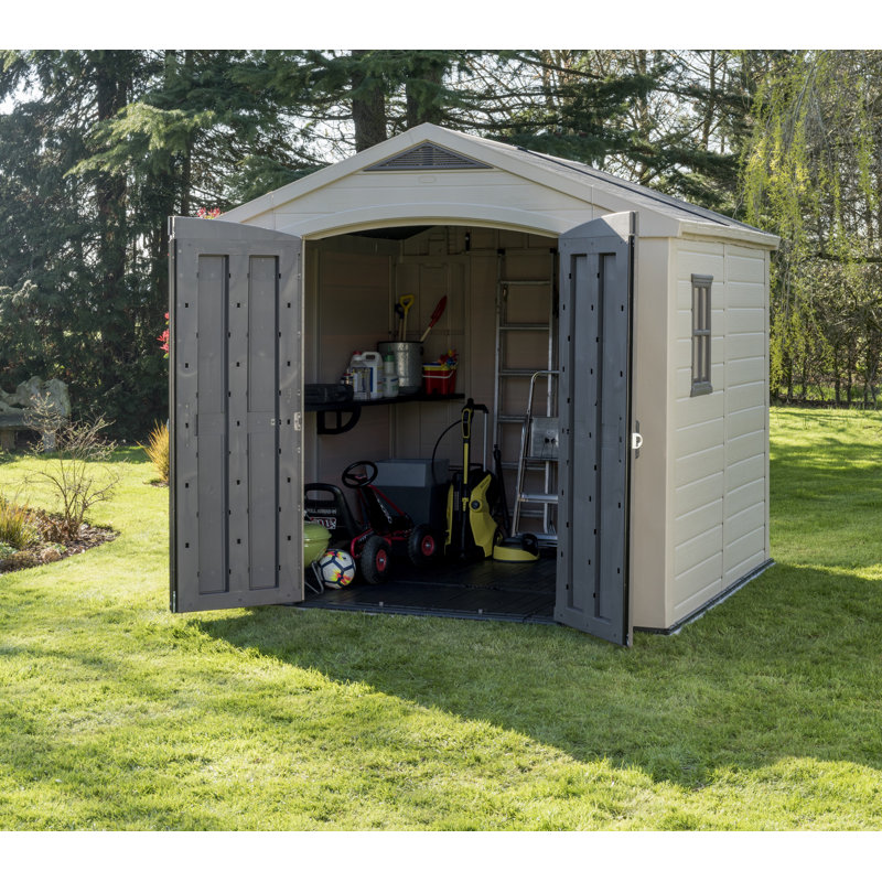 Keter Factor 8 ft. W x 8 ft. D Apex Outdoor Garden Shed