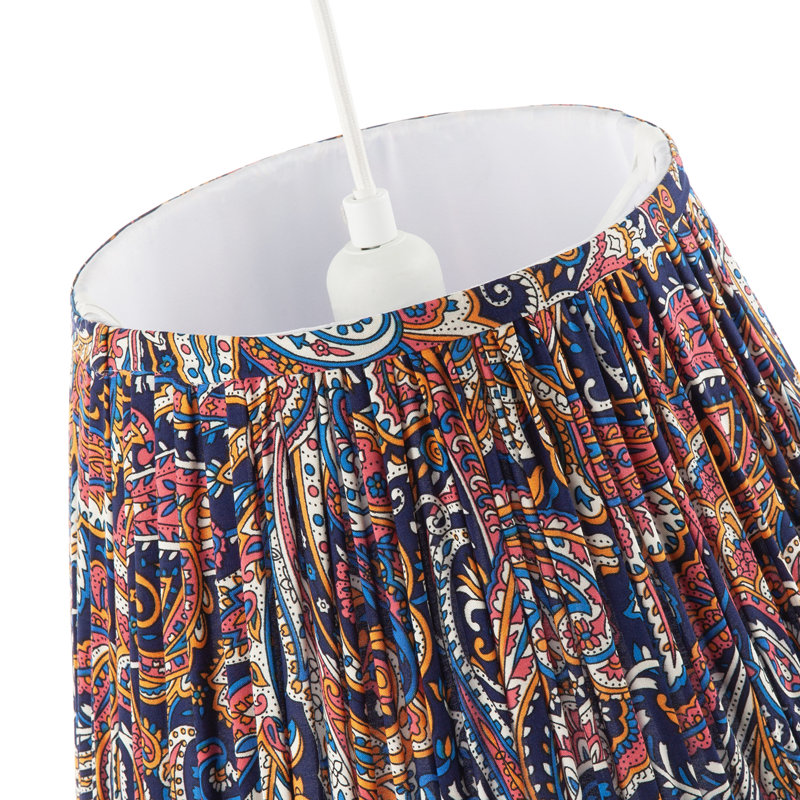 20cm H Fabric Drum Lamp Shade ( No Direct Attachment Method ) in Purple