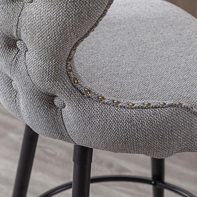 Tabouret de bar pivotant 2 pièces Sonata, gris