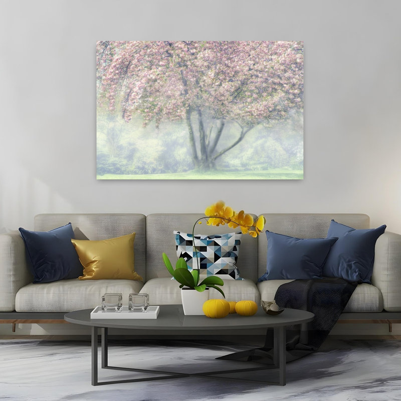 «Misty Cherry Blossoms Delicate Dreamy Ethereal», H 40 po x l 60 po