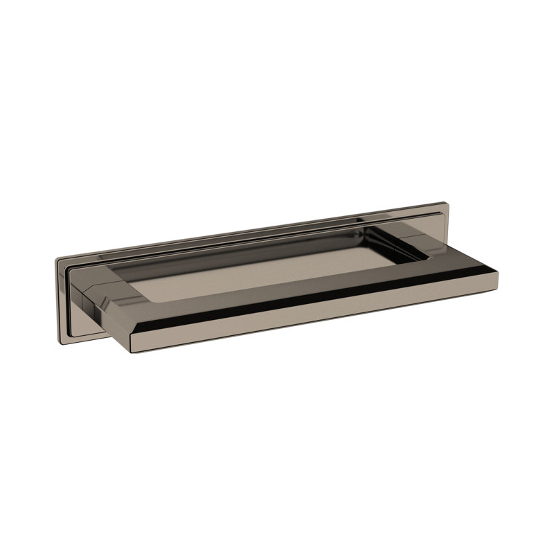 4682 Transitional 8" Backplate, in Non-lacquered Brass, 0.84" H x 4" W x 0.125" D, Graphite Nickel