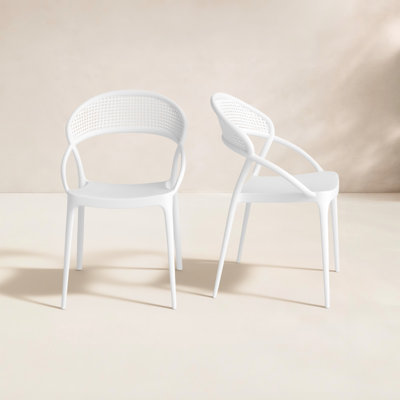 Farrah Stacking Patio Dining Armchair