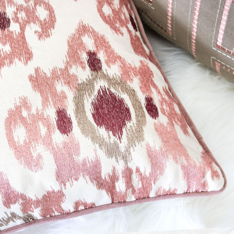 Ikat Cotton Throw Pillow