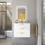 Meuble-lavabo mural peu encombrant, MDF, design contemporain pour les petites salles de bain