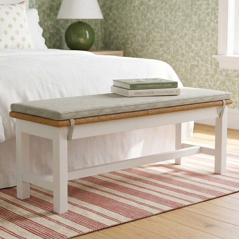 Lana Polyester Upholstered Bench