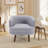 28.8'' Wide Modern Soft Upholstered Swivel Living Room Barrel Chair With Solid Wood Legs-263381243