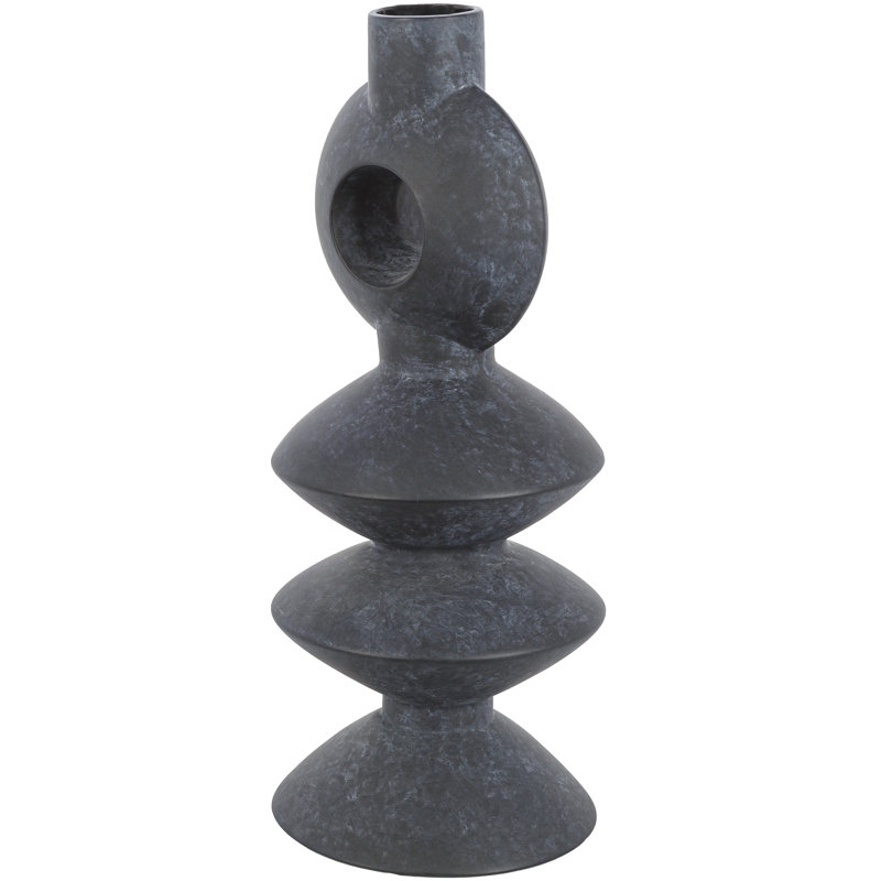 Vase de table en céramique Fitzpatrick, Gris anthracite