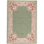Hand-Knotted High-Quality Green and Ivory Area Rug
