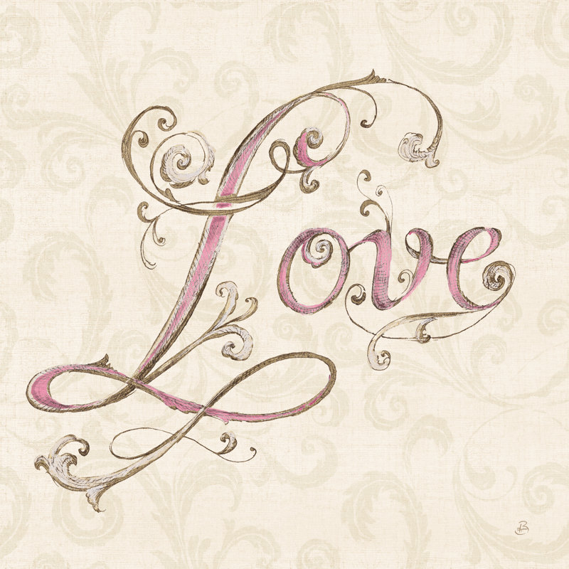«Elegant Season Love Pink» par Daphne Brissonnet - impression sur toile tendue, H 12 po x l 12 po, Toile tendue, No