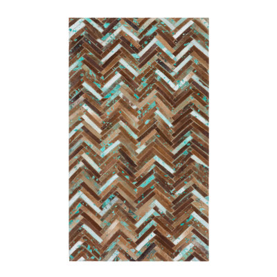 Leather Hand Woven Area Rug