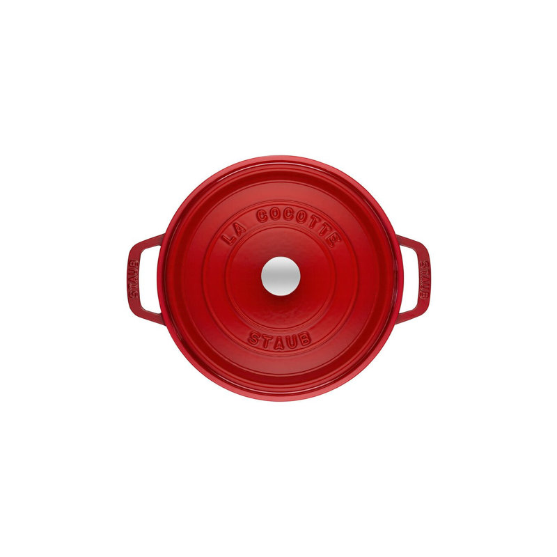La Cocotte Cast Iron Round Cocotte, 2.75 quarts, Cherry