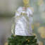 Décoration pour sommet de sapin de Noël 14 po blanc et or illuminé - lumières blanc chaud