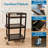 ECR4Kids AV Presentation Cart Stand, Rolling Storage, Black