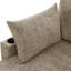 Canapé modulaire 109,9 po Canapé-lit polyvalent avec canapé-lit en U avec grand espace de rangement, deux porte-gobelets et ports de recharge pour le salon, brun