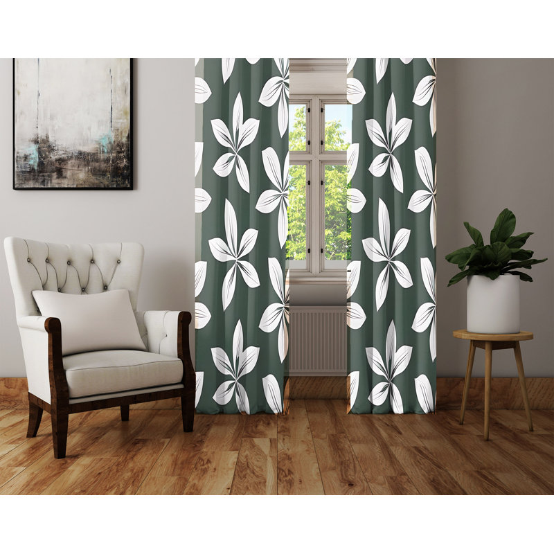 Breighton Semi Sheer Curtain Pair, 56" W x 78" L