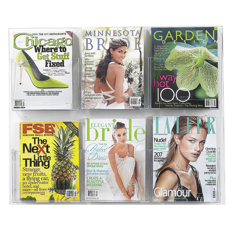 Clear2c 23.5" H Magazine Rack