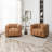 Ashyiah 38" Wide Tufted Swivel Chair with Square Arm-90379846