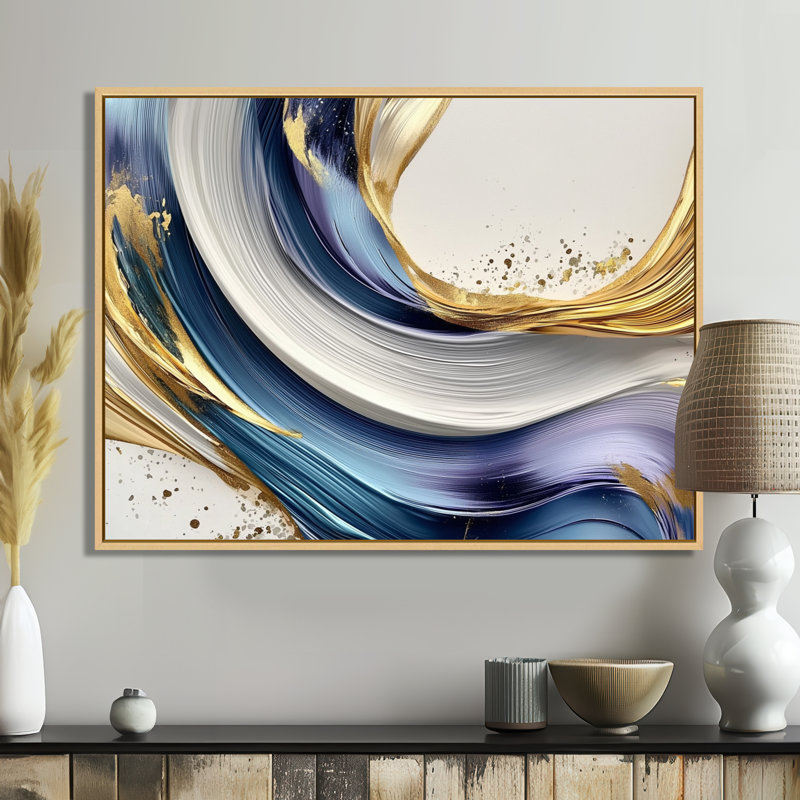 Rasch - Abstract Wall Art, H 34 po x l 44 po, Cadre flottant, Brun