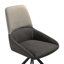 Chaises de salle à manger pivotantes modernes Jiahang avec dossier rembourré et pieds en métal noir-91886733