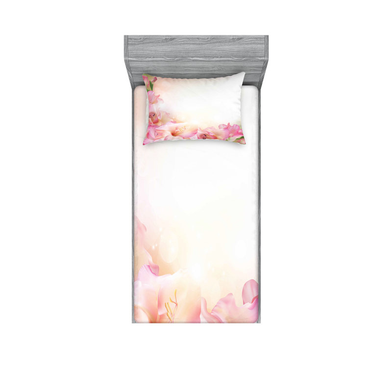 Drap-housse et coussin décoratif Ambesonne, Ensemble de draps-housses pour lit simple + 2 taie