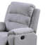Fauteuil inclinable manuel Sonia, toile de jute capitonnée blanc os