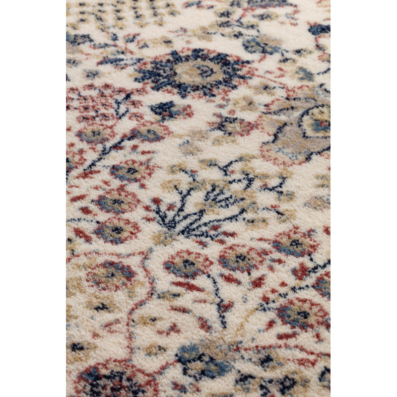 Branches Machine Woven Wool Ivory Rug, Rectangle 135 x 200cm
