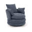 Upholstered Swivel Barrel Chair-315395008