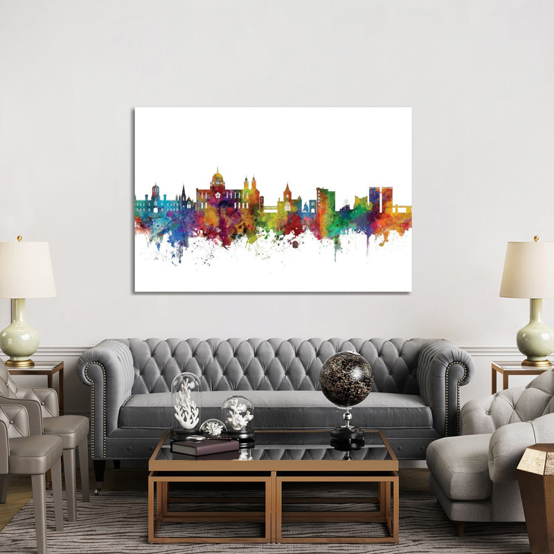 Galway, Ireland Skyline by Michael Tompsett - 1 Piece Wrapped Canvas Wall Art, 152.5 cm H x 101.5 cm W