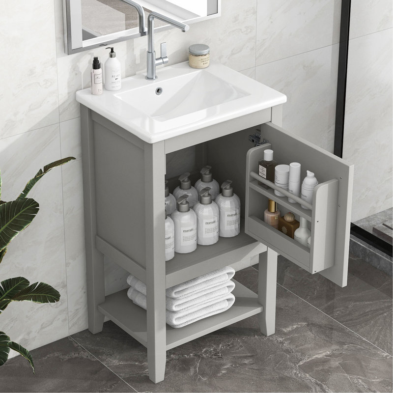 Charmant meuble-lavabo avec des caractéristiques haut de gamme et un grand espace de rangement