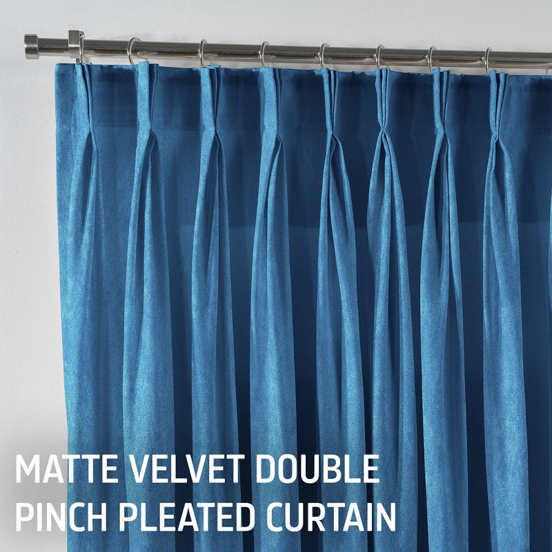 Room Darkening Single Curtain Panel, 245cm Width x 295cm Drop, Honolulu Blue