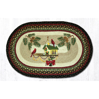  OP-338 Christmas Birdhouse Oval Patch 20"x30"
