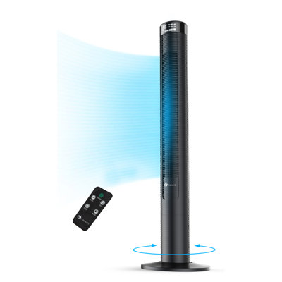 PureMate Oscillating Tower Fan with Timer, Sleep Mode and Remote Control