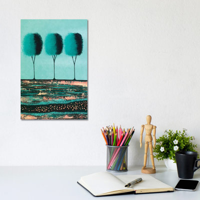 Teal Trees No. 2 by Lisa Frances Judd - Wrapped Canvas Gallery-Wrapped Canvas Giclée