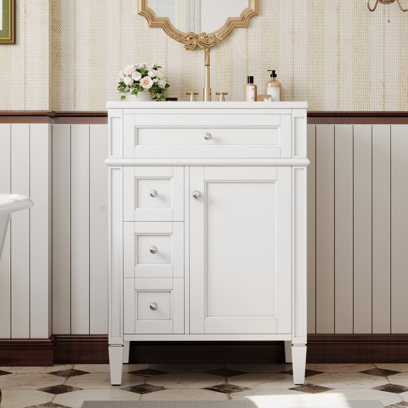 Meuble-lavabo de salle de bain, White, White