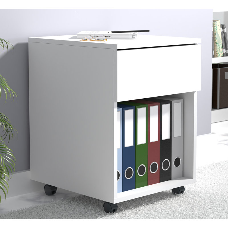 Remedios 39cm Wide File Cabinet, 45cm H x 39cm W x 55cm D, White
