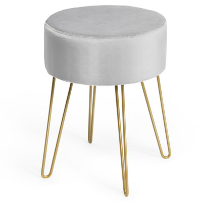 Alburga 41cm Wide Velvet Solid Colour Footstool Ottoman