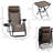 Zero Gravity Chair With Comfort - Folding Reclining Chairs Cupholders & Side Table For Pool, Camping, Brown Portable Package Pillows Backyard,
