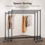 Commercial Heavy Duty Clothing Rack - Z Base Rolling Garment Rack, 181kg (400lbs) Capacity-317386017