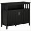 Buffet avec 2 portes réglables et rangement en MDF pour le vestibule du salon | Noir | Contemporain