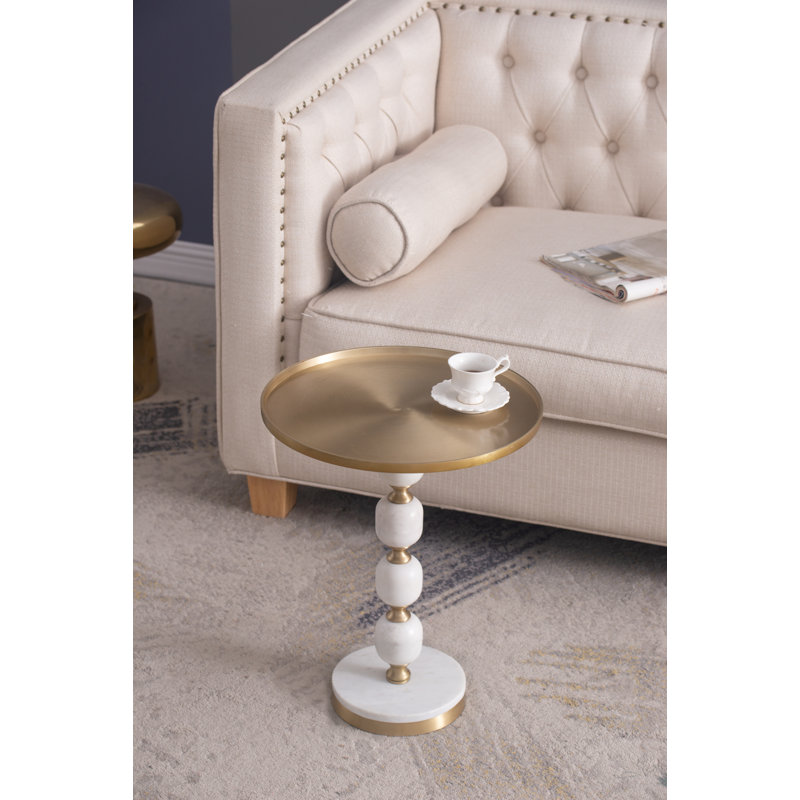 Karelie Aluminum Top End Table