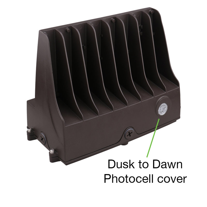400-Watt Equivalent Full Cut-Off LED Bronze Wall Pack Light Adjustable 8000-14800 Lumens and CCT