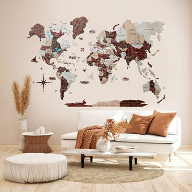 Travel, Learn and Explore With These Wooden World Maps by Enjoy The Wood