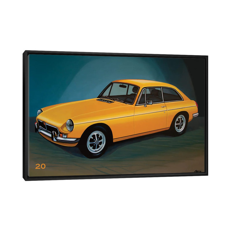 MGB GT 1966 by Paul Meijering - Floater Frame Gallery-Wrapped Canvas Giclée on Canvas