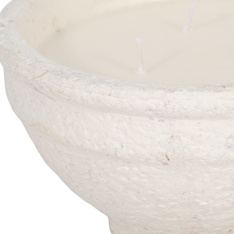 Decorative Bowl Scented Candle for Living Room Decor - Modern Terracotta Candle for Coffee Table, Bookshelf, Bedroom Nightstand, and Home Accent