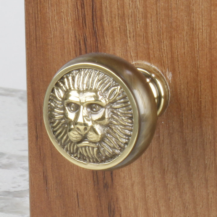 Poignée champignon de diamètre 1 1/2 po Roman, Antique poli, H 1,25 po x l 1,25 po x P 1,25 po