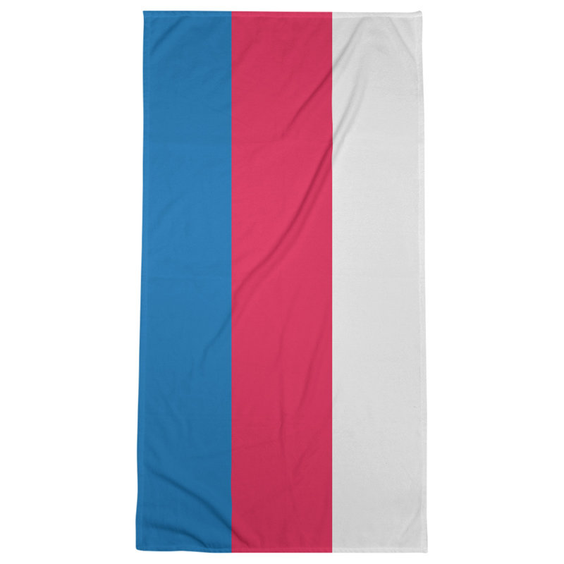 Cotton Blend Lightweight Bath Towel, Blue/Red/White