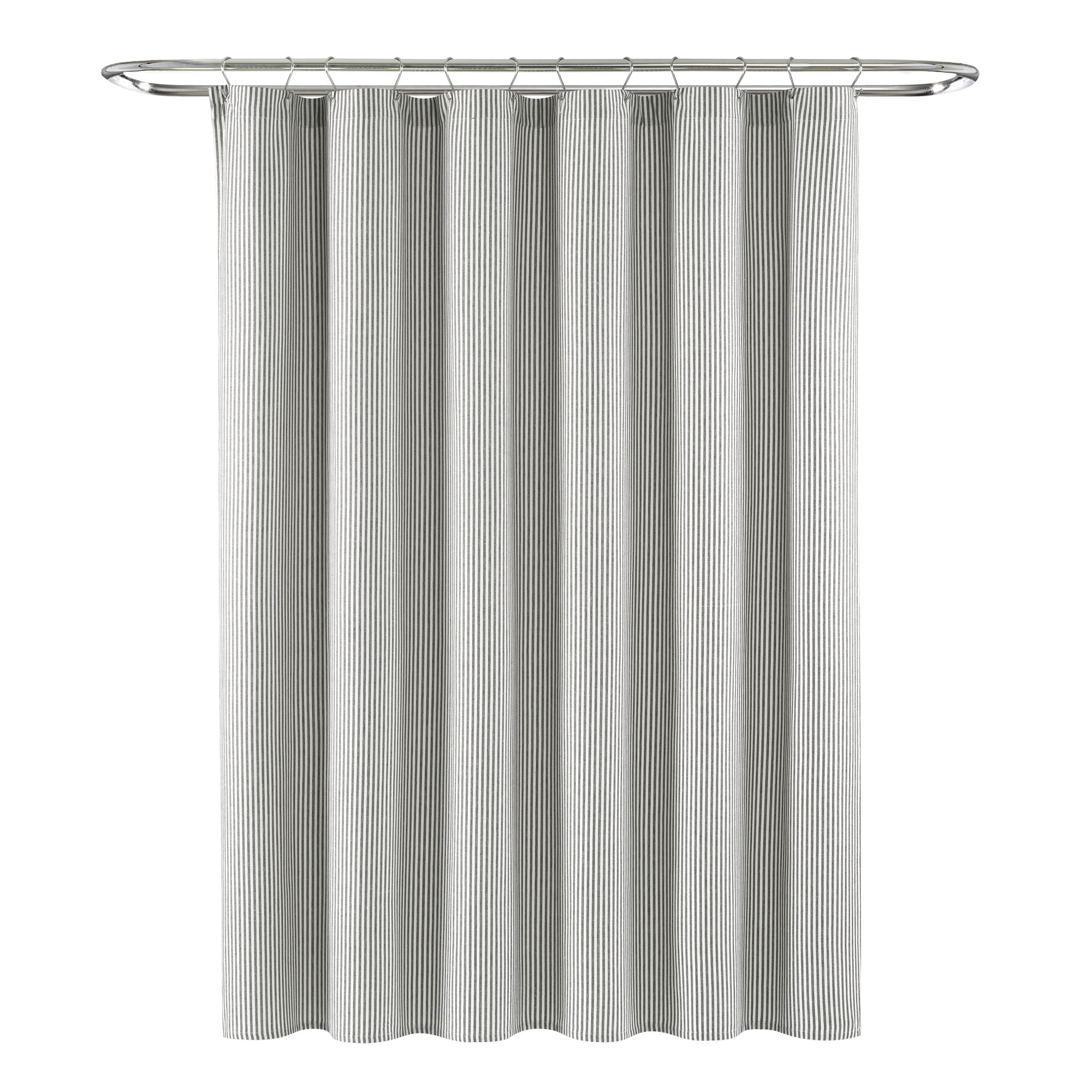 Bruno Cotton Blend Shower Curtain, Gray