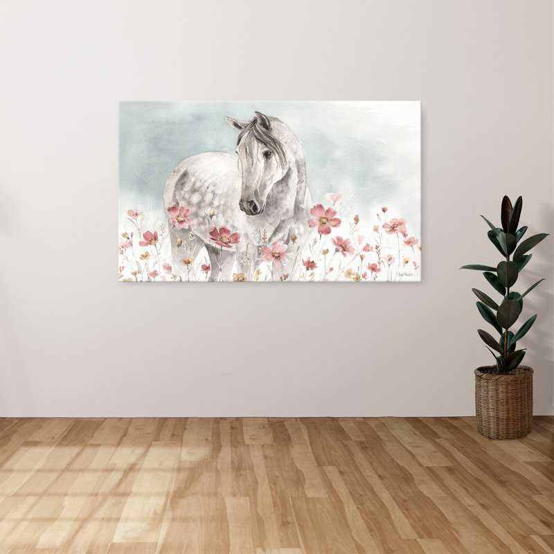 "Wild Horses I" par Lisa Audit, reproduction sur toile, H 18 po x l 30 po